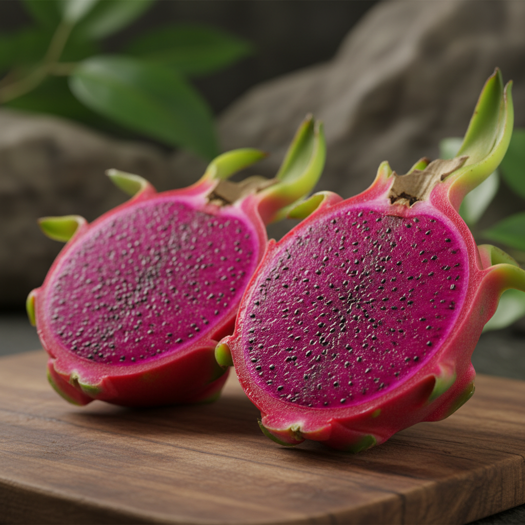 Dragon Fruit Plant: A Tropical Delicacy, White Flower, Red Skin, Purple Fruit