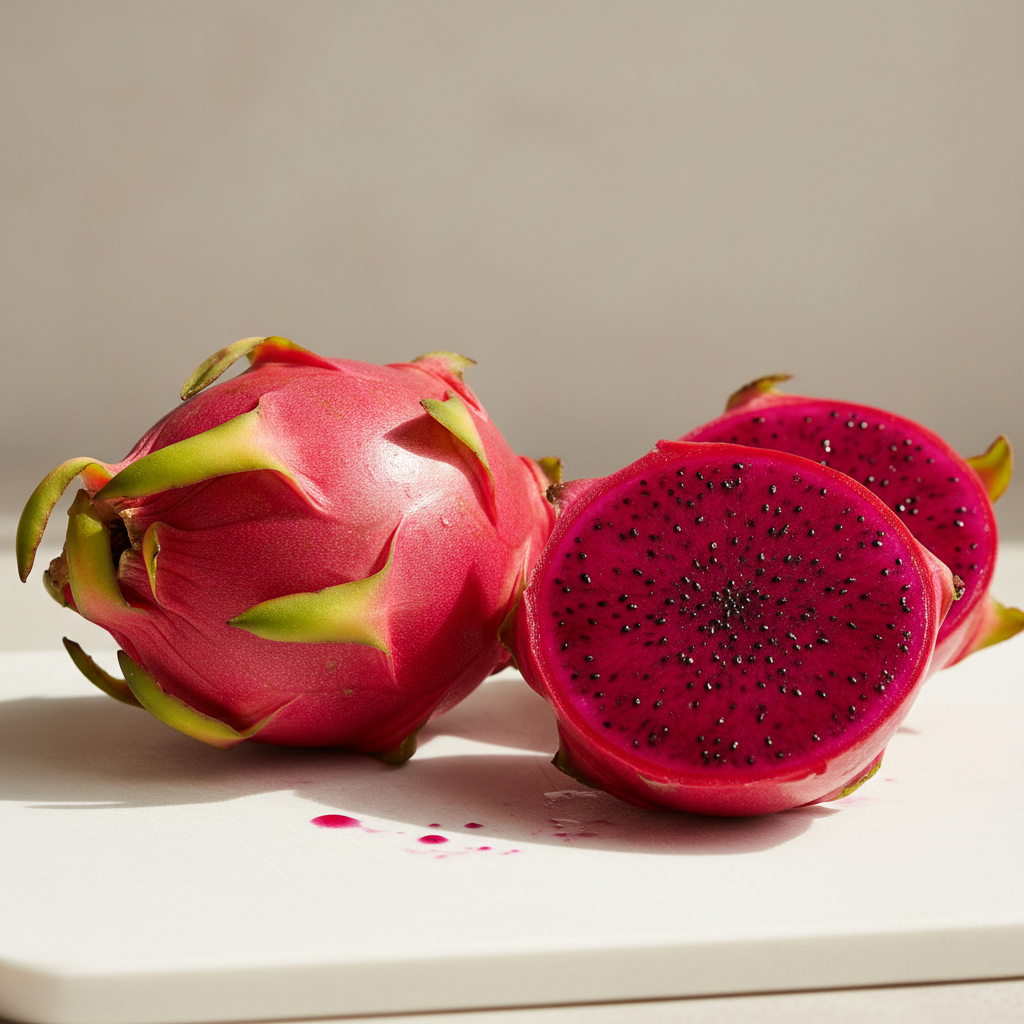 Dragon Fruit Plant: A Tropical Delicacy, White Flower, Red Skin, Red Fruit