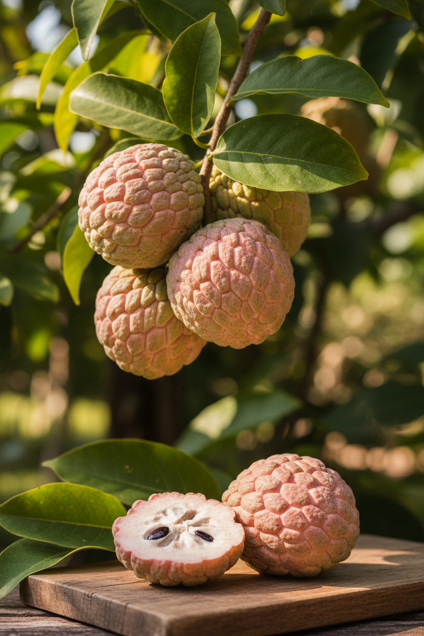 Cherimoya: Atemoya Lisa Grafted Tree – Tropical Annona Fruit with Sweet Custard Flavor